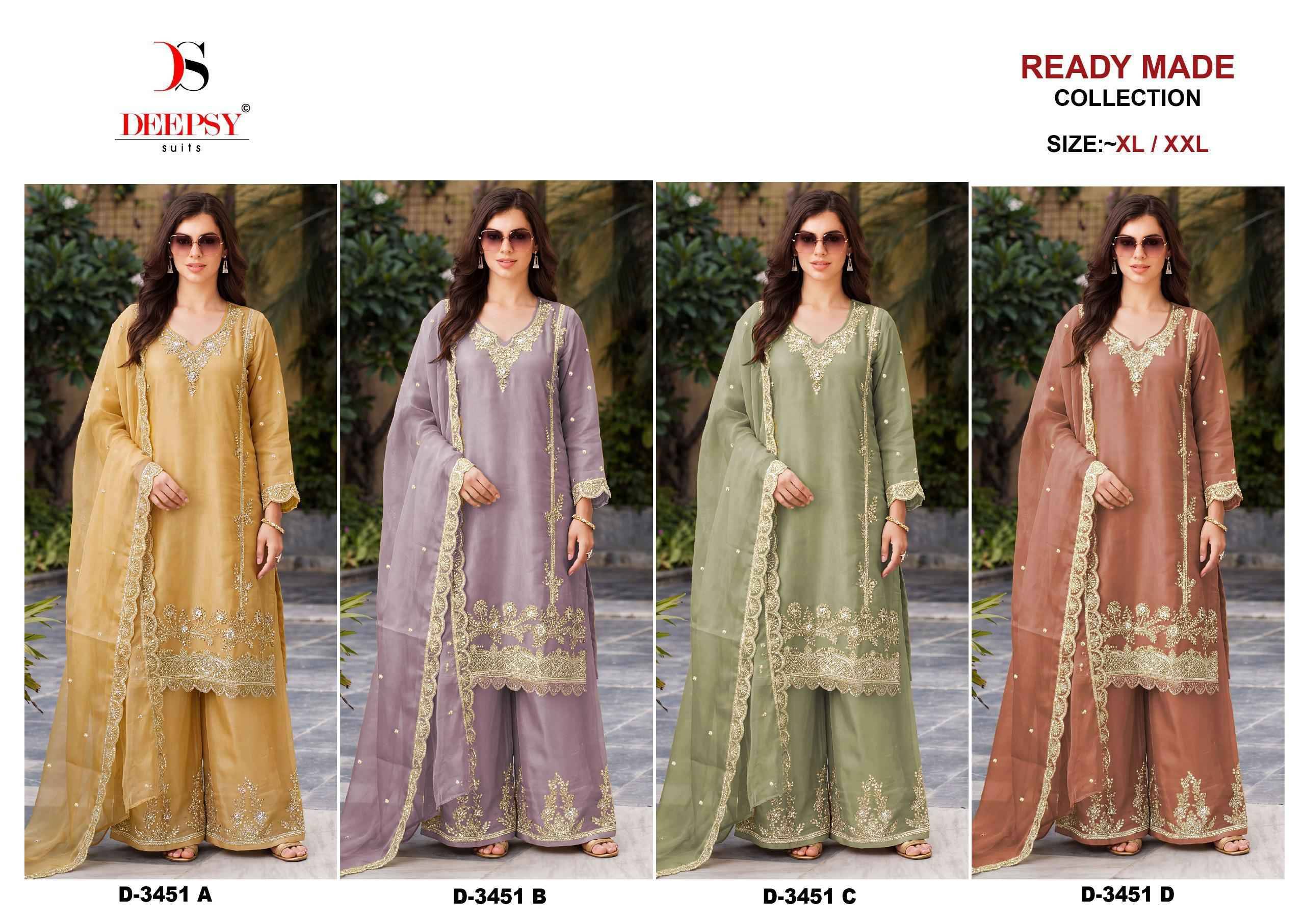 D-3451 By Deepsy  Pakistani Stylish Beautiful Colourful Printed & Embroidered Party Wear & Occasional Wear Pure cotton Dresses At Wholesale Price